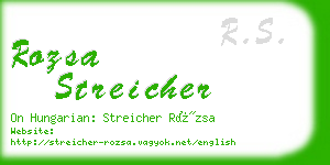 rozsa streicher business card